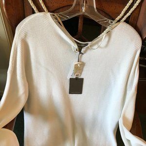 Tommy Bahama Women's White Ribbed Pullover